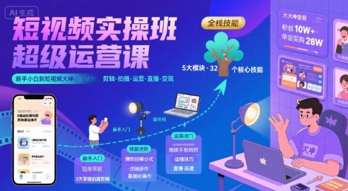 短视频实操班超级运营课