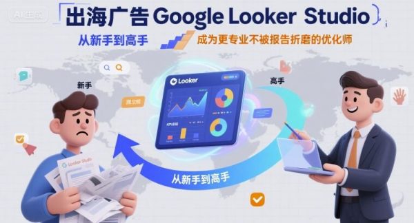 出海广告Google Looker Studio从新手到高手，成为更专业不被报告折磨的优化师插图