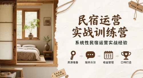 民宿运营实战训练营，系统性民宿运营实战经验插图