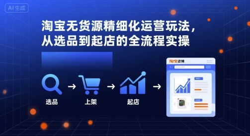 淘宝无货源精细化运营玩法，从选品到起店的全流程实操插图