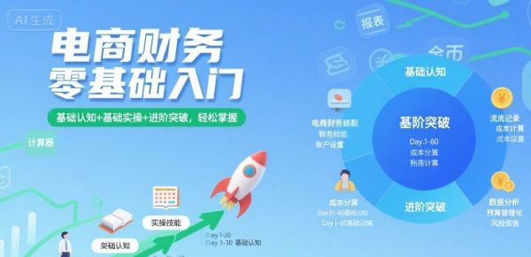电商财务零基础入门，基础认知+基础实操+进阶突破，轻松掌握插图