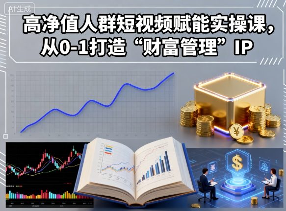 高净值人群短视频赋能实操课，从0-1打造“财富管理”IP插图