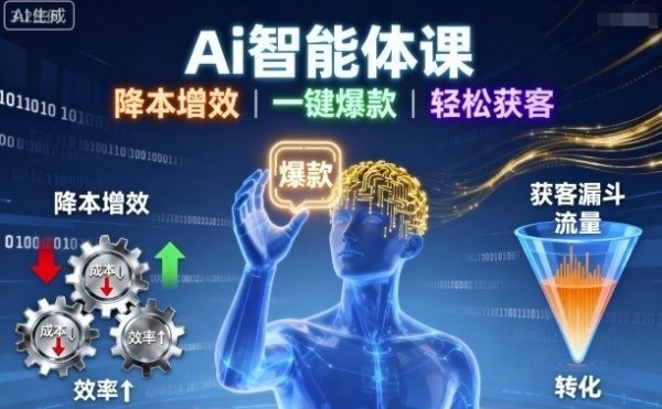 Ai智能体课，降本增效，一键爆款，轻松获客插图