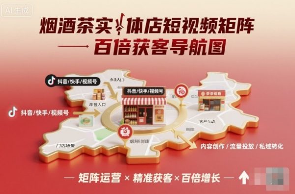 烟酒茶实体店短视频矩阵百倍获客导航图插图