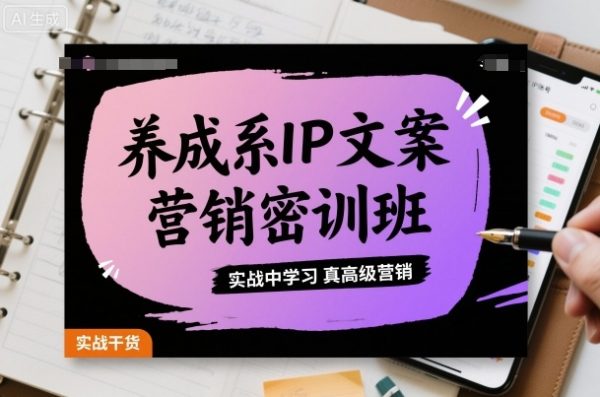 养成系IP文案营销密训班