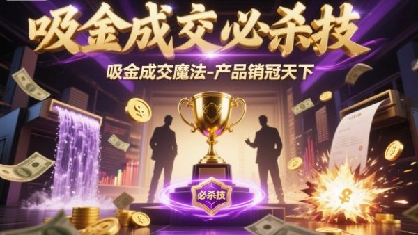 吸金成交必杀技,吸金成交魔法-产品销冠天下插图 吸金成交必杀技