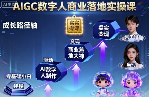 AIGC数字人商业落地实操课