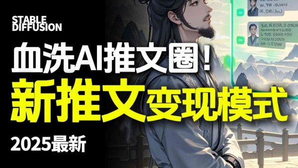 最新AI动态电影漫画小说推文，全流程实操教学，小白也能月入1W+插图