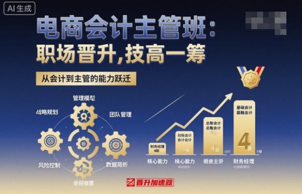 电商会计主管班，职场晋升，技高一筹插图