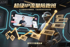 超级IP流量陪跑班，大V流量密码倾囊相授，可直接落地的实操步骤
