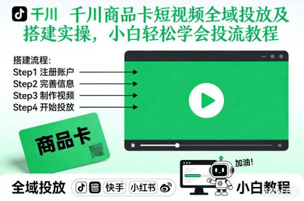 千川商品卡短视频全域投放及搭建实操,小白轻松学会投流教程插图 千川商品卡短视频全域投放及搭建实操,小白轻松学会投流教程插图
