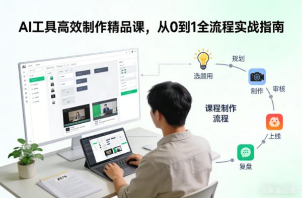 AI工具高效制作精品课，从0到1全流程实战指南插图