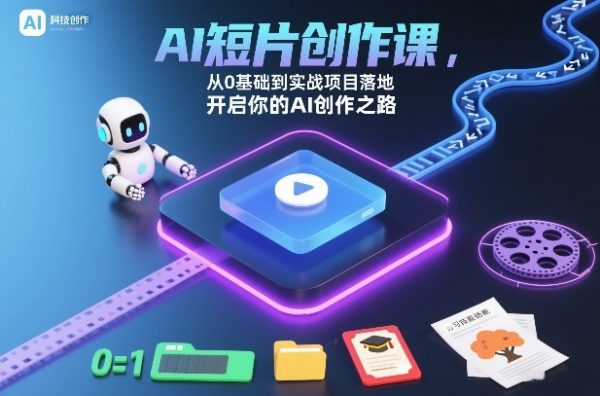 AI短片创作课,从0基础到实战项目落地,开启你的AI创作之路插图 AI短片创作课,从0基础到实战项目落地,开启你的AI创作之路插图