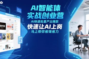 AI智能体实战创业营12月23-25号线下课，AI快速批量产出爆款，快速让AI上岗，马上帮你省钱省力