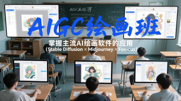 AIGC绘画班，掌握主流Ai绘画软件的应用（Stable Diffusion x Midjourney x Fooocus）插图