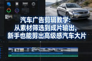 汽车广告剪辑教学:从素材筛选到成片输出,新手也能剪出高级感汽车大片
