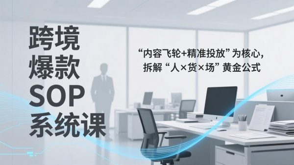 跨境爆款SOP系统课，“内容飞轮+精准投放”为核心，拆解“人×货×场”黄金公式插图
