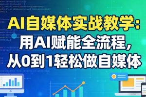 AI自媒体实战教学：用AI赋能全流程，从0到1轻松做自媒体