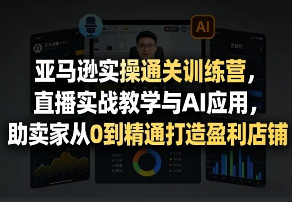 亚马逊实操通关训练营，直播实战教学与AI应用，助卖家从0到精通打造盈利店铺（更新3月）插图