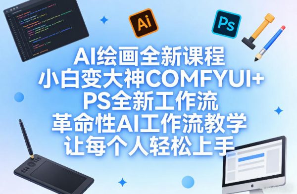 AI绘画全新课程，小白变大神COMFYUI+PS全新工作流，革命性AI工作流教学，让每个人轻松上手插图