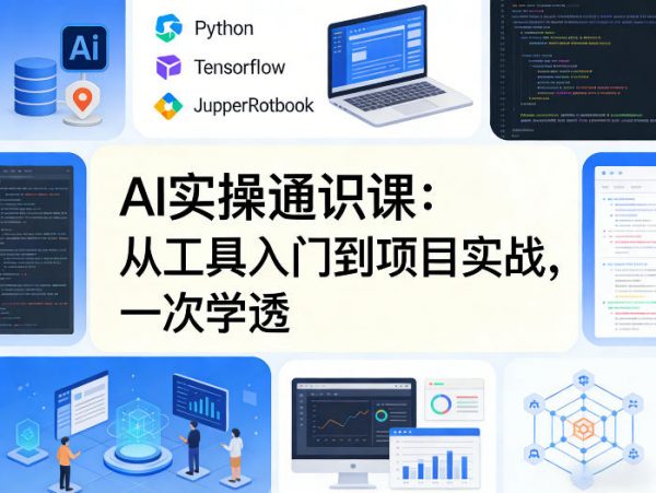 AI实操通识课，从工具入门到项目实战，一次学透插图