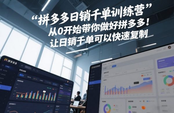 拼多多日销千单训练营,从0开始带你做好拼多多,让日销千单可以快速复制(更新26年3月)插图 拼多多日销千单训练营,从0开始带你做好拼多多,让日销千单可以快速复制(更新26年3月)插图