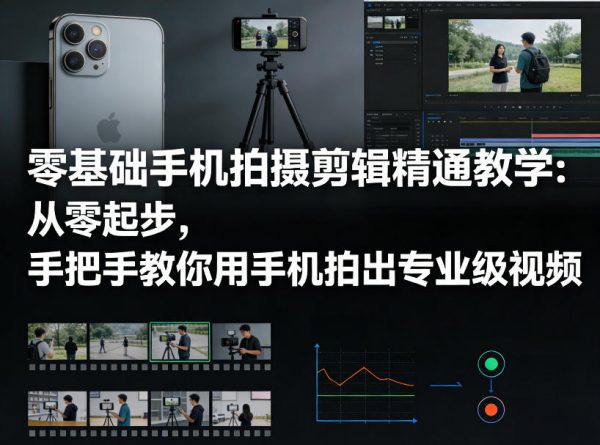 零基础手机拍摄剪辑精通教学：从零起步，手把手教你用手机拍出专业级视频插图