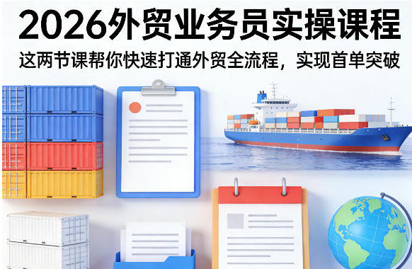 外贸业务员实操课程，帮你快速打通外贸全流程