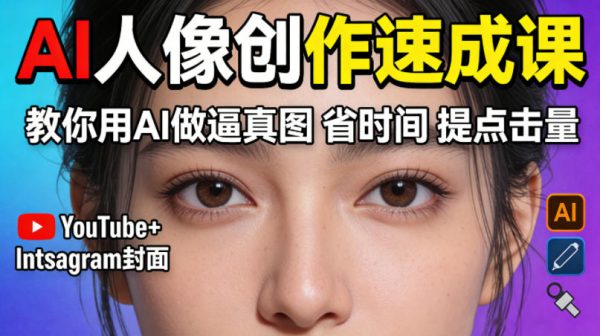 YouTube+Instagram封面没人点?AI人像创作速成课,教你用AI做逼真图,省时间还能提点击量!插图 YouTube+Instagram封面没人点?AI人像创作速成课,教你用AI做逼真图,省时间还能提点击量!插图