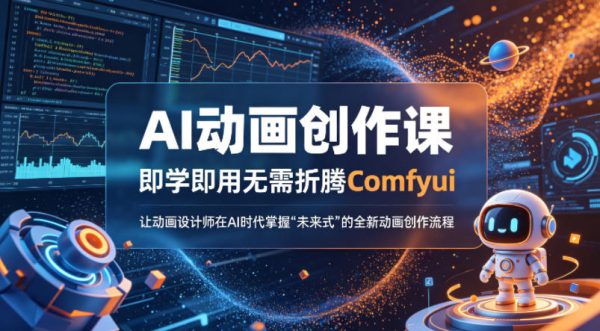 AI动画创作课，即学即用无需折腾Comfyui，让动画设计师在AI时代掌握“未来式”的全新的动画创作流程插图