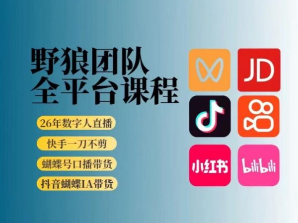 野狼团队2026新版全平台短视频带货教学，打开流量突破口，开始Ai带货（更新26年3月20日）插图