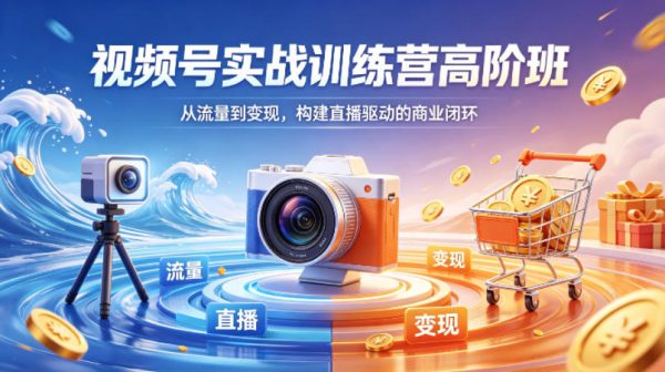 视频号实战训练营高阶班，从流量到变现，构建直播驱动的商业闭环（26年4月）插图