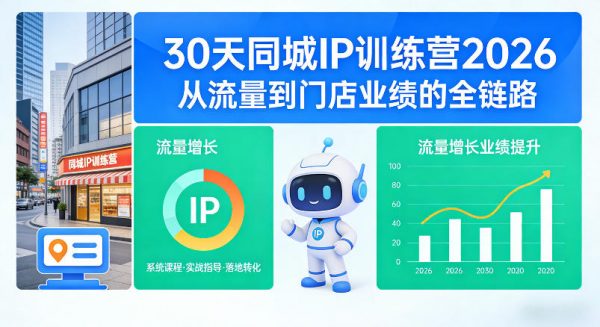 30天同城IP训练营2026年，从流量到门店业绩的全链路插图