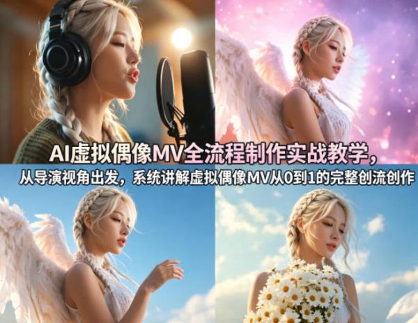 AI虚拟偶像MV全流程制作实战教学，系统讲解虚拟偶像MV