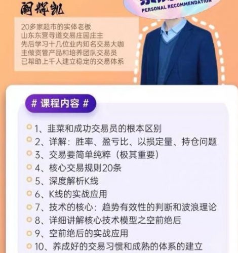 阚辉凯核心交易技术+核心交易理念